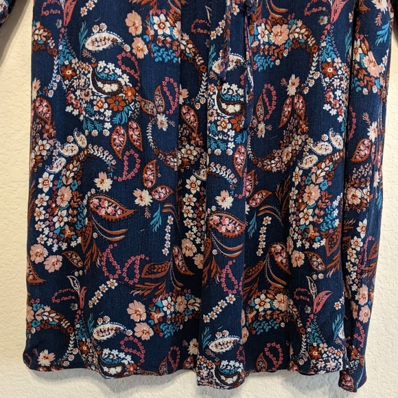 Ro&De Navy floral and paisley boho dress size Med - Picture 4 of 8